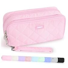 Sooez Large Pencil Case Pouch, Extra Big Pencil Bag with 8 Compartments, Pink picture