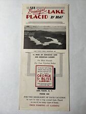 1950s vintage LAKE PLACID NY by BOAT Travel Brochure Map THE DORIS picture