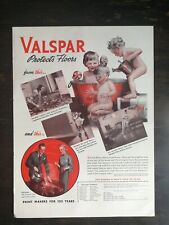 Vintage 1937 Valspar Floor Varnish Full Page Original Ad 622 picture