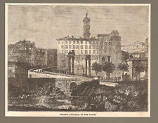 1881 antique engraving ~ THE FORUM in Rome,Italy  picture