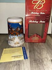 2005 Anheuser Busch Budweiser Holiday Christmas Beer Stein Clydesdales picture