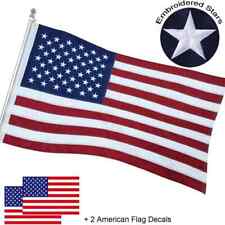 4x6 ft Durable Heavy Embroidered American Flag Made in Usa picture