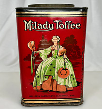 Milady Toffee Antique Candy Tin Can - 91079 picture