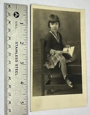 Vintage Postcard. 1915-1930. Little Girl With Book picture