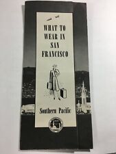 Rare Southern Pacific Railroad What To Wear San Francisco 1939World Expo Foldout picture