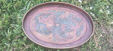 beautiful decorative wood tray vintage with unique flower designs picture
