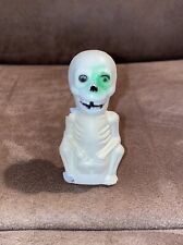 Vintage Skeleton Skull Halloween Plastic Candy Container Seasonal Decorative picture
