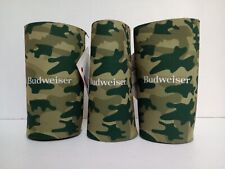3 Budweiser Camo Slim Can Cooler Koozie Coolie by Kolder  picture