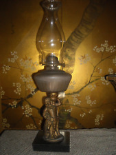 Antique Vintage Figural oil lamp 1800's cast metal unbranded  used picture