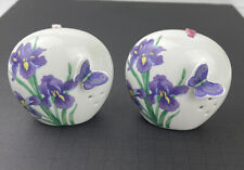 Lot of 2 Hanging Sachet 3D Butterfly Irish Florals Porcelain Ceramic Potpourri picture