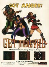 Get Medieval PC Original 1999 Ad Authentic Monolith Hack Slash Video Game Promo picture