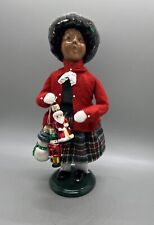 Byers Choice African American Girl 10” Ornaments 2015 Signed Holiday Christmas picture