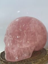 Gorgeous  Deep Pink Rose Quartz Leandro Souza Crystal Skull.  Angel picture