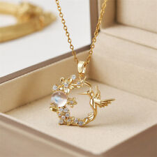 Women's Fashion Jewelry Romance Gold Hummingbird Pendant Necklace Gift 1PC picture