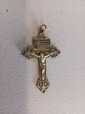 Vintage Jesus Nazarenus Rex Judaeorum Catholic Crucifix Cross picture
