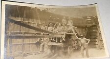 Antique Vintage Occupational American Farming Workers Machine Snapshot Photo US picture