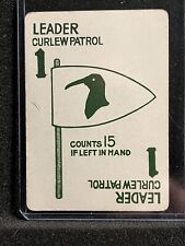 Vintage 1910’s Parker Brothers Boy Scout Playing Card #1 Leader Curlew Patrol picture