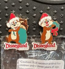 Rare 2004 Disneyland DLR Christmas Chip & Dale Wreath & Nuts 2 Pin 35508 35509 picture