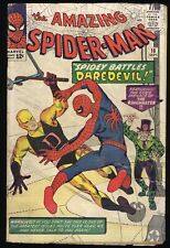 Amazing Spider-Man #16 GD/VG 3.0 Battles Daredevil Stan Lee Marvel 1964 picture