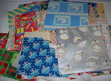 HUGE Mix Lot of Vintage Gift Wrap Paper Scrapbook Paper, 78+ Patterns picture