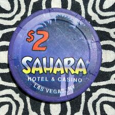 Sahara Hotel $2 Las Vegas, Nevada Gaming Poker Casino Chip EX19 picture