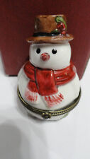 Villeroy and Boch Snowman Trinket Box Vintage 2000's picture
