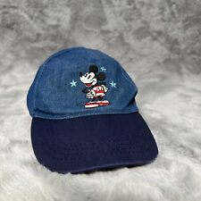 Mickey Mouse Hat Blue Denim Strapback Americana Patriotic Casual Adjustable picture
