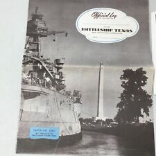 Battle Ship Texas Log Book With 12 Photo Post Cards San Jacinto day 1948 Naval picture