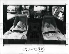 1989 Press Photo Van load of the McKibben babies heading home with their mother picture