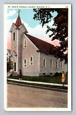 Walton NY-New York, St John's Catholic Church, Religion, Vintage Postcard picture