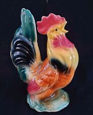Royal Copley Crowing Rooster Vintage Figurine 8 Inch Ceramic Porcelain Chicken picture