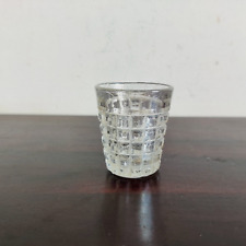Vintage Embossed Design Clear Glass Tequila Shot St Lambert Barware Belgium GT16 picture