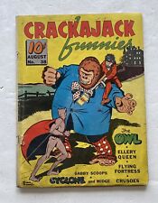 CRACKAJACK FUNNIES #38 Classic Owl Vs Gorilla Cover  Dell 1941 SCARCE  picture