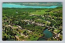 Bellaire MI-Michigan, Aerial Scenic View, Souvenir, Lake Vintage Postcard picture