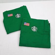 STARBUCKS Authentic Green Barista Aprons Lot of 2 picture