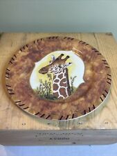 GIRAFFE PLATE BY LYNN CHASE AFRICAN POTRAITS 1995 picture