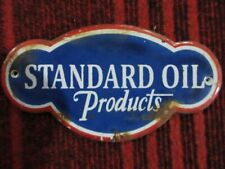 VINTAGE STANDARD OIL PRODUCTS GASOLINE PORCELAIN ENAMEL SIGN SIZE 6