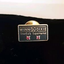 Vintage 10k Gold Winn Dixie Lapel Pin 1/10 Two Red Cubic Zirconia  picture