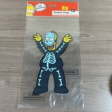 Rare Homer Simpson Skeleton Halloween Window Cling 2011 New The Simpsons picture