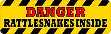 10in x 3in Danger Rattlesnakes Inside Magnet Car Truck Vehicle Magnetic Sign picture