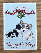 Vintage Doug Landis Holiday Love Kitten And Puppy Dog Christmas Postcard picture