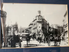 Framed Photograph Albert Memorial Hastings Victorian England Horses Carts Street picture