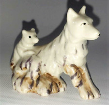 Occupied Japan Dog and Puppy Porcelain Figurine Shelf Vintage What Not picture