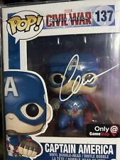 Chris Evans Signed Funko Pop/ With Pop Protector And COA picture
