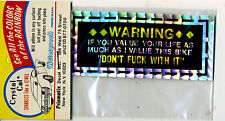 vtg prismatic sticker novelty Don't Mess With My BIKE warning race hot rod picture
