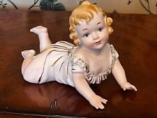 Vintage KPM Hand Painted Bisque Large Piano Baby picture