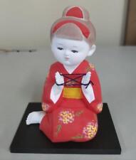 Hakata Doll Girl With Pedestal Japanese Traditional Crafts picture