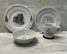 4pc Wedgwood Peter Rabbit 2 Plates Bowl Mug Cup Set Frederick Warne Co. England picture