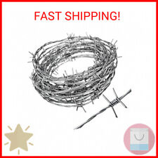 Real Barbed Wire 25ft 18 Gauge - Great for Crafts, Fences, and Critter Deterrent picture