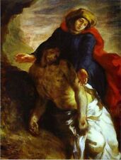Dream-art Oil painting Pieta-1850-Eugene-Delacroix-Oil-Painting madonna christ picture